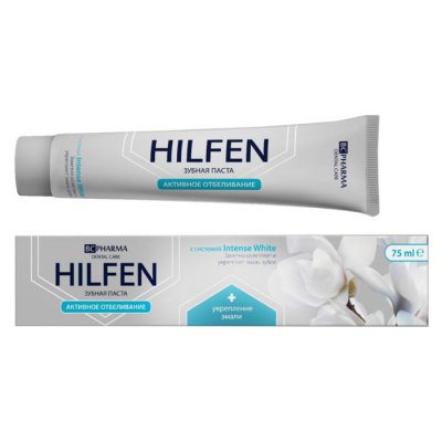 Купить хилфен (hilfen) bc pharma зубная паста активное отбеливание, 75мл в Дзержинске