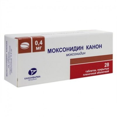 Купить моксонидин-канон, таблетки, покрытые пленочной оболочкой 0,4мг, 28 шт в Дзержинске
