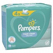 Купить pampers baby fresh clean (памперс) салфетки влажные, 52шт (в комплекте 4 упаковки) в Дзержинске