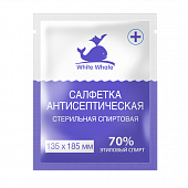 Купить салфетки спиртовые антисептические, 135 х 185мм white whale 1 шт в Дзержинске