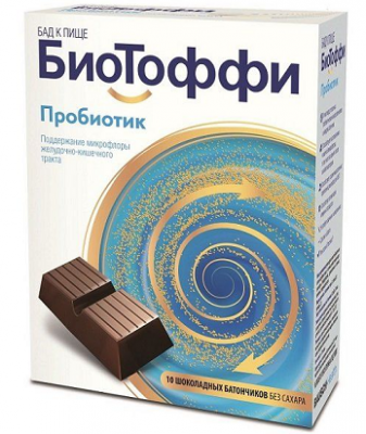 Купить биотоффи пробиотик, шоколадный батончик 5г, 10 шт бад в Дзержинске