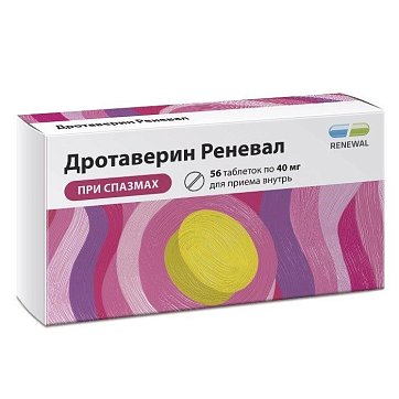 Дротаверин Реневал, таблетки 40мг, 56 шт