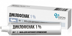 Купить диклофенак, мазь для наружного применения 1%, туба 30г в Дзержинске