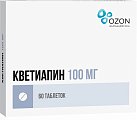 Купить кветиапин, таблетки, покрытые пленочной оболочкой 100мг, 60 шт в Дзержинске