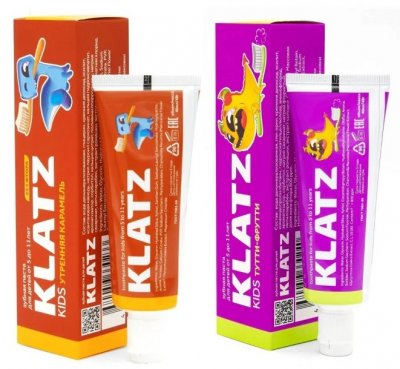 Купить klatz (клатц) набор: зубная паста klatz kids тутти-фрутти 40 мл + утренняя карамель 40 мл в Дзержинске
