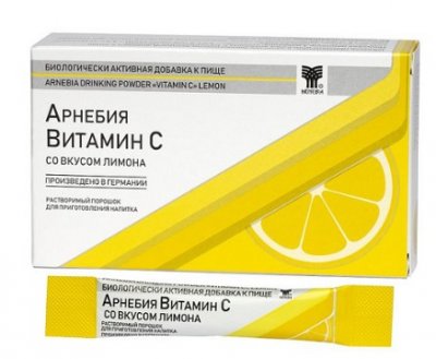 Купить арнебия витамин с порошок для приема внутрь со вкусом лимона пакет 5г, 10 шт бад в Дзержинске
