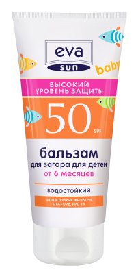 Купить eva sun (ева сан) бальзам для загара для детский с 6 месяцев, 150мл spf50 в Дзержинске