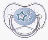 Купить canpol (канпол) пустышка круглая силиконовая 0-6 месяцев newborn baby голубая 1 шт в Дзержинске