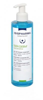 Купить isispharma (исис фарма) teen derm gel sensitive очищающий гель для умывания чувствительной жирной и комбинированной кожи,  250мл в Дзержинске