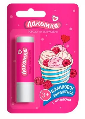Купить лакомка, помада гигиеническая малиновое мороженое с 3-х лет, 2,8г в Дзержинске