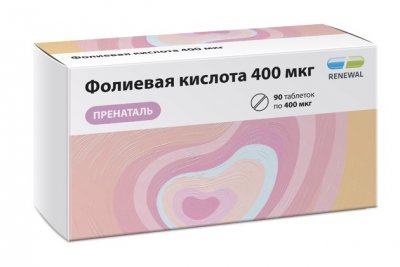 Купить фолиевая кислота 400мгк пренаталь реневал, таблетки 90 шт бад в Дзержинске