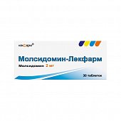 Купить молсидомин-лекфарм, таблетки 2мг 30 шт в Дзержинске