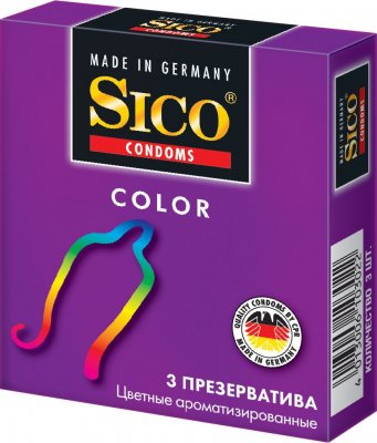 Купить sico (сико) презервативы color цветные 3шт в Дзержинске