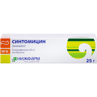 Купить синтомицин, линимент 10% 25г (8-15) (нижфарм оао, россия) в Дзержинске