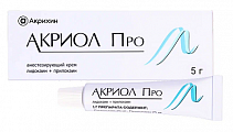 Купить акриол про, крем для местного и наружного применения 2,5%+2,5%, туба 5г в Дзержинске
