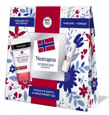 Купить neutrogena (нитрожина) набор: крем для рук без запаха 50 мл+бальзам-помада 4,8г в Дзержинске
