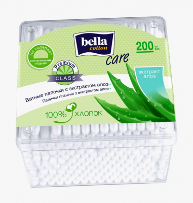 Купить bella cotton (белла) ватные палочки с экстрактом алоэ 200 шт в Дзержинске