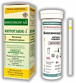 Купить тест-полоски биосенсор индикаторные кетоглюк-1, 50 шт в Дзержинске