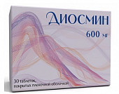 Купить диосмин, таблетки, покрытые пленочной оболочкой 600мг, 30 шт в Дзержинске