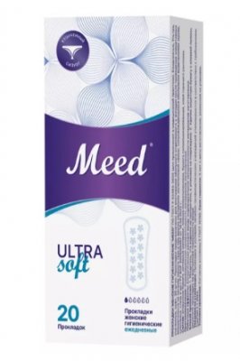 Купить meed ultra soft (мид) прокладки ежедневные ультратонкие усеченные, 20 шт в Дзержинске