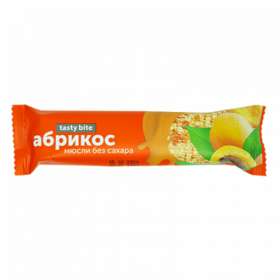 Купить мюсли tasty bite (тэсти байт) батончик без сахара абрикос, 30г бад в Дзержинске