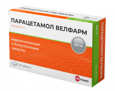 Купить парацетамол-велфарм, таблетки 500мг, 30 шт в Дзержинске