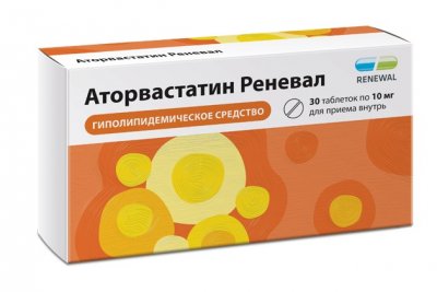 Купить аторвастатин-реневал, таблетки, покрытые пленочной оболочкой 10мг, 30 шт в Дзержинске