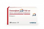 Купить глюкофаж лонг, таблетки с пролонгированным высвобождением 750мг, 30 шт в Дзержинске