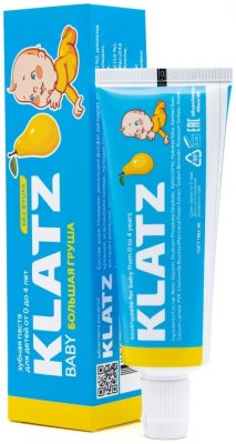 Купить klatz (клатц) зубная паста для детей 0-4лет большая груша без фтора, 40мл в Дзержинске