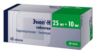 Купить энап-h, таблетки 25мг+10мг, 60 шт в Дзержинске