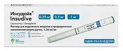 Купить инсудайв, раствор для подкожного введения 0.25/0.5/1 мг/доза шприц-ручка 3мл 1шт+игла 6шт в Дзержинске