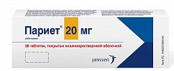 Купить париет, таблетки, покрытые кишечнорастворимой оболочкой 20мг, 28 шт в Дзержинске