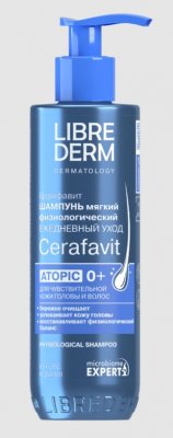 Купить librederm cerafavit (либридерм церафавит) шампунь мягкий физиологический с церамидами и пребиотиком 250 мл в Дзержинске