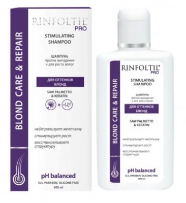 Купить rinfoltil (ринфолтил) про шампунь против выпадения и для роста волос для нейтрализации желтизны, 200мл в Дзержинске
