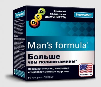 Купить man's formula (мен-с формула) больше чем поливитамины, капсулы, 60 шт бад в Дзержинске
