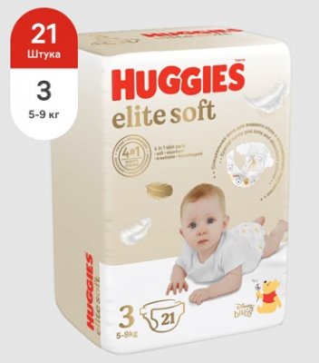 Купить huggies (хаггис) подгузники elitesoft 5-9кг 21 шт в Дзержинске
