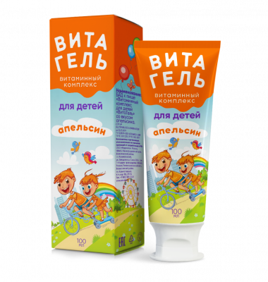 Купить витагель витаминный комплекс для детей, туба 100мл со вкусом апельсина бад в Дзержинске