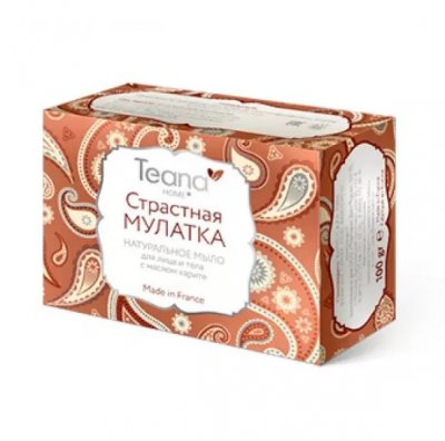 Купить тиана (teana) мыло для сухой кожи лица и тела с маслом карите страстная мулатка, 100г в Дзержинске