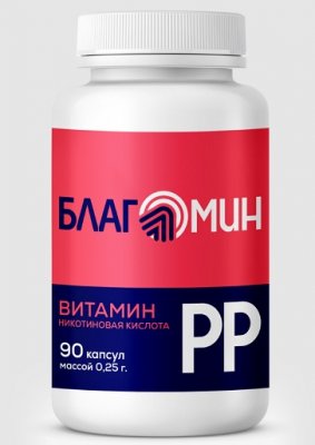 Купить благомин витамин рр никотиновая кислота, капсулы 90 шт бад в Дзержинске