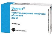 Купить зиннат, таблетки, покрытые пленочной оболочкой 250мг, 10 шт в Дзержинске