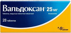 Купить вальдоксан, таблетки, покрытые пленочной оболочкой 25 мг, 28 шт в Дзержинске