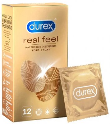 Купить durex (дюрекс) презервативы real feel 12шт в Дзержинске