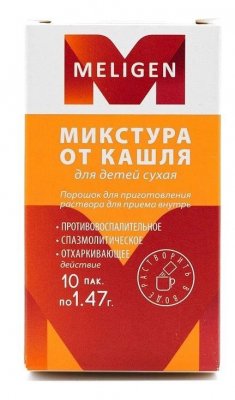 Купить микстура от кашля сухая, порошок для детей 1,47г 10 шт в Дзержинске