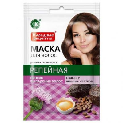 Купить фитокосметик народные рецепты маска для волос репейная против выпадения волос, 30мл в Дзержинске