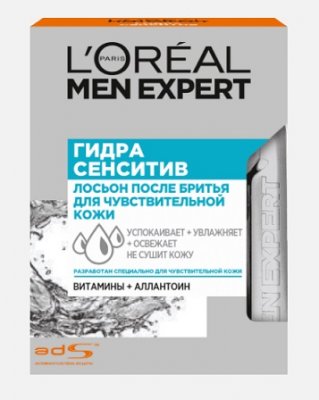 Купить l'oreal (лореаль) men expert, лосьон после бритья для чувствительной кожи, 100мл в Дзержинске