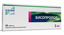 Купить бисопролол, таблетки, покрытые пленочной оболочкой 5мг, 30 шт в Дзержинске