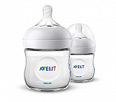 Купить avent (авент) бутылочка для кормления с рождения natural 125 мл 2шт (scf030/27) в Дзержинске