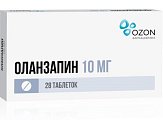 Купить оланзапин, таблетки, покрытые пленочной оболочкой 10мг, 28 шт в Дзержинске