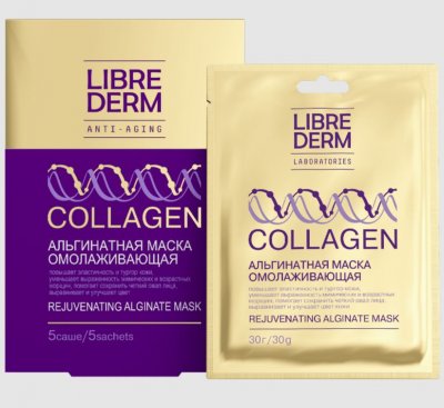 Купить librederm collagen (либридерм) маска альгинатная омолаживающая, 30мл 5шт в Дзержинске