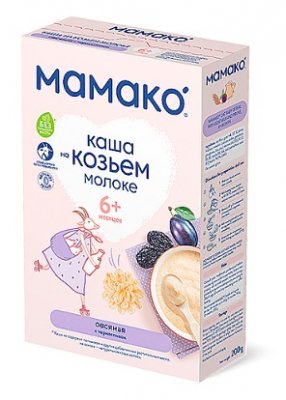 Купить мамако каша овсяная с черносливом на козьем молоке с 6 месяцев, 200г в Дзержинске